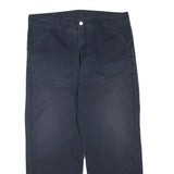 CARHARTT Womens Cotton Blend Navy Regular Fit Straight Leg Trousers W36 L30