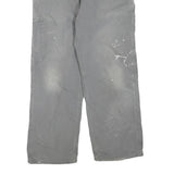 CARHARTT Mens Cotton Blend Grey Workwear Regular Straight Trousers W32 L28