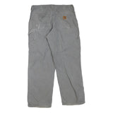 CARHARTT Mens Cotton Blend Grey Workwear Regular Straight Trousers W32 L28