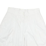 Womens White Casual Cotton Blend Shorts L W32 Relaxed Fit Summer Wear
