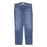 TOMMY HILFIGER Mens Jeans Blue Regular Straight Denim Medium W38 L34 Zip Cotton