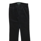 LAUREN RALPH LAUREN Womens Black Cotton Blend Slim Straight Trousers W28 L28