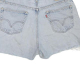 LEVI'S Womens Light Blue Denim Casual Shorts M W34 Frayed Hem Cotton Blend