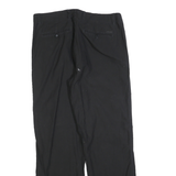 CALVIN KLEIN Mens Cotton Blend Black Regular Fit Straight Leg Trousers W32 L30