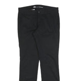 DICKIES Womens Cotton Blend Black Slim Straight Trousers W30 L32 Casual Workwear