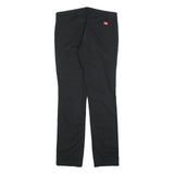 DICKIES Womens Cotton Blend Black Slim Straight Trousers W30 L32 Casual Workwear