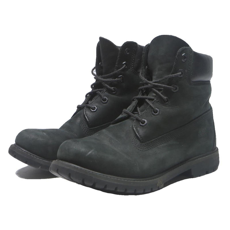 TIMBERLAND Womens Lace-Up Ankle Boots Black Leather UK 6 Durable Rugged Outdoor