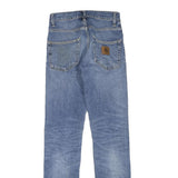 CARHARTT Mens Regular Fit Blue Denim Jeans W26 L32 Zip Pocket Detail