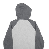 REEBOK Womens Grey & Yellow Full Zip Hoodie M Cotton Blend Casual Sportswear