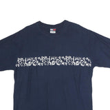 TOMMY JEANS Mens Navy Blue Graphic T-Shirt XL Short Sleeve Crew Neck Floral