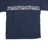 TOMMY JEANS Mens Navy Blue Graphic T-Shirt XL Short Sleeve Crew Neck Floral