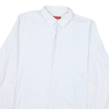 HUGO Mens White Shirt S Cotton Blend Long Sleeve Button Collar Formal