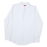 HUGO Mens White Shirt S Cotton Blend Long Sleeve Button Collar Formal