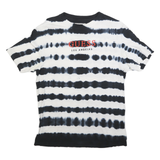 GUESS Mens Black & White Tie Dye T-Shirt S Short Sleeve Crew Neck Cotton Blend