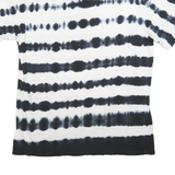GUESS Mens Black & White Tie Dye T-Shirt S Short Sleeve Crew Neck Cotton Blend
