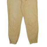 JOHN ADAMS Mens Cotton Beige Regular Drawstring Casual Trousers W34 L30 Relaxed
