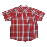 WRANGLER Mens Red Plaid Shirt XL Cotton Blend Casual Button Shirt Pocket