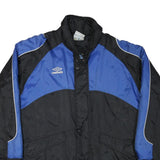 UMBRO Mens Black & Blue Polyester Blend Jacket L Zip Sportswear Outdoor