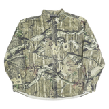 Mens Green Camouflage Cotton Shirt 2XL Long Sleeve Button Pocket Outdoor Style