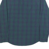 TIMBERLAND Mens Blue Green Check Shirt L Casual Cotton Blend Button Shirt