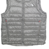 THE NORTH FACE Womens Grey Down Jacket XL Zip Sleeveless Lightweight Outdoor
