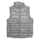 THE NORTH FACE Womens Grey Down Jacket XL Zip Sleeveless Lightweight Outdoor