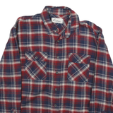 CALIFORNIA Mens Blue & Red Check Shirt L Cotton Casual Long Sleeve