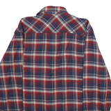 CALIFORNIA Mens Blue & Red Check Shirt L Cotton Casual Long Sleeve