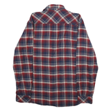 CALIFORNIA Mens Blue & Red Check Shirt L Cotton Casual Long Sleeve
