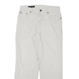 TOMMY HILFIGER Mens Cotton Blend White Regular Fit Straight Trousers W30 L27