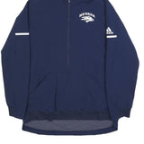 ADIDAS Mens Navy Blue Nevada Hoodie Jacket L Polyamide Plain Zip Hooded