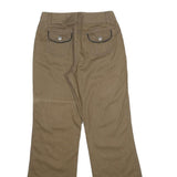 UO COMOP Womens Polyester Blend Brown Regular Flared Trousers W28 L32 Utility