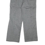Mens Cotton Blend Grey Regular Fit Button Closure Trousers W34 L29 Casual