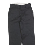 DICKIES Womens Cotton Blend Black Regular Fit Straight Trousers W28 L28 Workwear