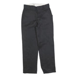 DICKIES Womens Cotton Blend Black Regular Fit Straight Trousers W28 L28 Workwear