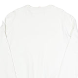 CHAMPION REVERSE WEAVE Womens White Crew Neck M Cotton Blend Sweatshirt