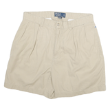 POLO RALPH LAUREN Womens Shorts Beige Casual Plain L W30 Cotton Blend