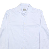 JAEGER Mens White Classic Shirt L Cotton Blend Button Down Casual Formal