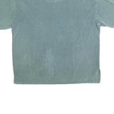 Womens Blue Cotton Blend Oversized Lace Up Crew Neck Plain 2XL Top Casual