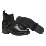 TONE REEK Mens Black Leather Ankle Boots UK 10.5 Stylish Comfort Durable Fashion