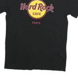 HARD ROCK CAFE Mens Black Paris Graphic T-Shirt S Short Sleeve Crew Neck Classic