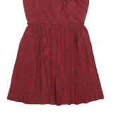 DKNY Womens Red & Black Sleeveless Fit & Flare Polyester Blend Mini Dress M