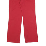 DICKIES Womens Cotton Blend Red Relaxed Straight Trousers W30 L30 Casual Zip