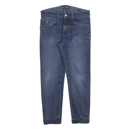 U.S. POLO ASSN Womens Slim Blue Denim Jeans Cotton Blend W29 L26 Zip Pocket