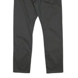 DOCKERS Mens Slim Black Cotton Blend Slim Straight Trousers W35 L30 Casual Smart