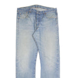 LEVI'S 501 Mens Jeans Blue Regular Straight Denim Light W38 L34 Button Closure