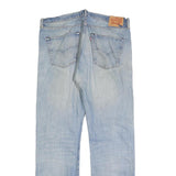 LEVI'S 501 Mens Jeans Blue Regular Straight Denim Light W38 L34 Button Closure