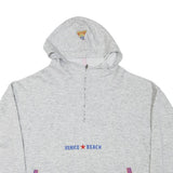 VENICE BEACH Mens Grey ¼ Zip Hoodie XL Cotton Blend Casual Lightweight
