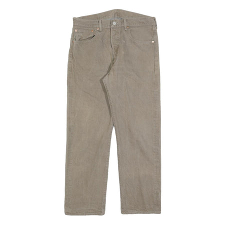 LEVI'S 501XX Mens Jeans Beige Regular Straight Denim W34 L30 Classic Cotton