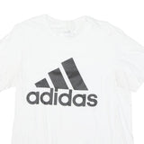 ADIDAS Mens White Black Cotton Blend Classic T-Shirt M Short Sleeve Crew Neck